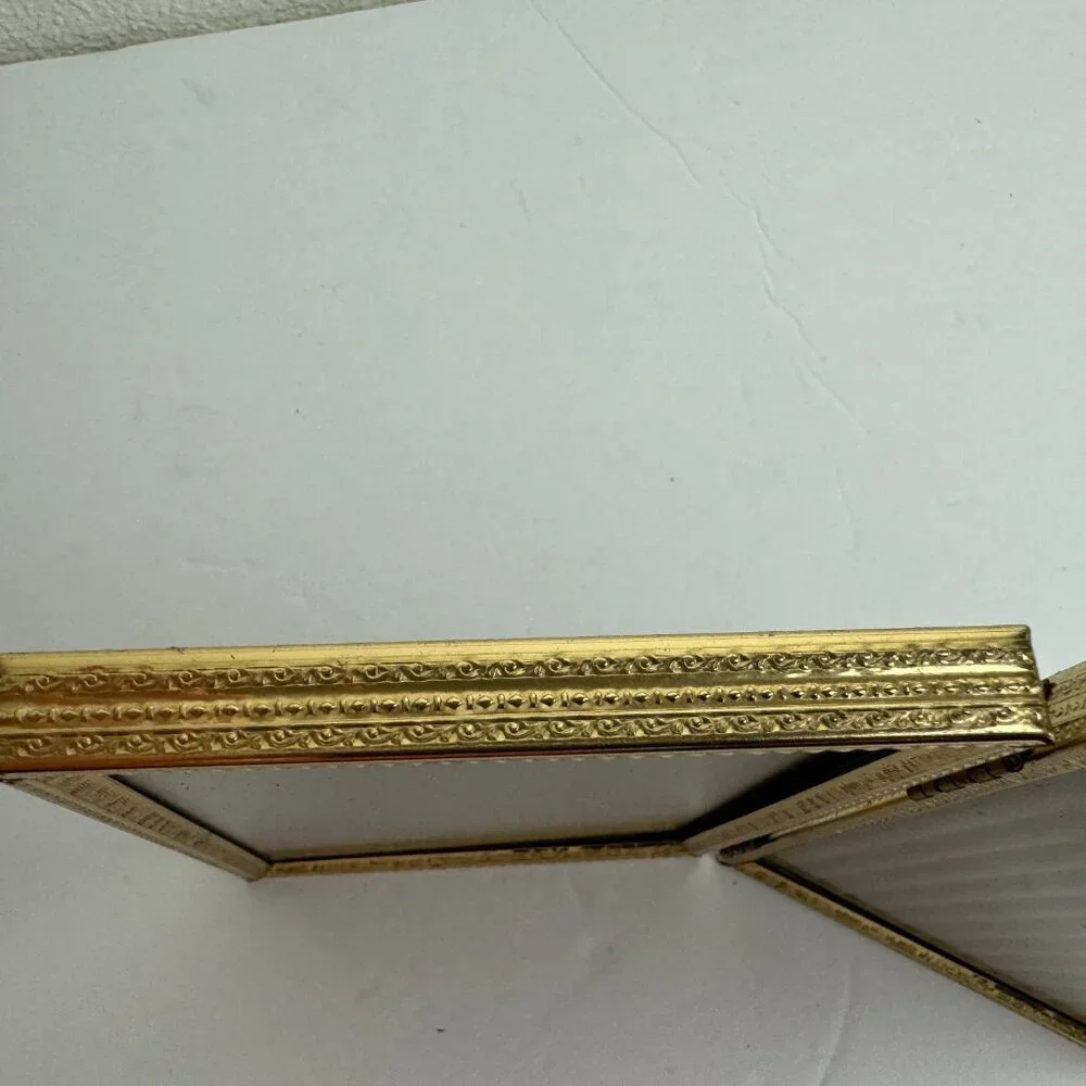 Vintage Double Gold Filigree Picture Frame #1